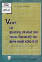 Vai trò của người phụ nữ nông thôn trong công nghiệp hoá nông nghiệp nông thôn (Nghiên cứu khu vực đồng bằng sông Hồng)